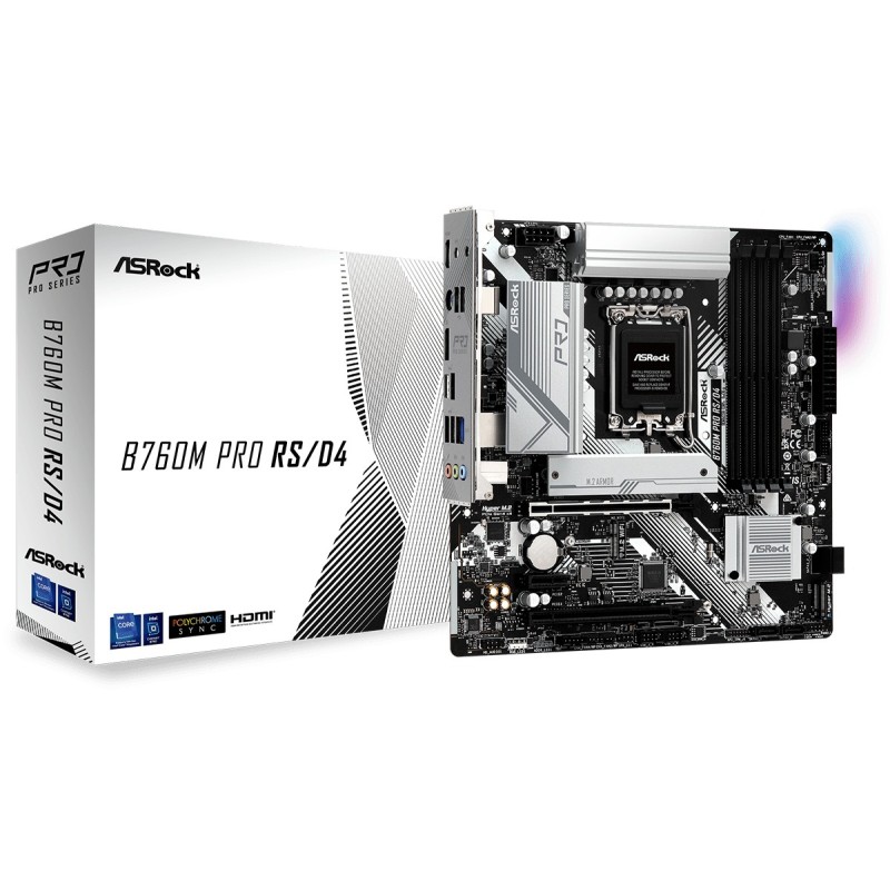 B760M PRO RS/D4 - Motherboard - micro ATX - LGA1700-Sockel - B760 Chipsatz - ...